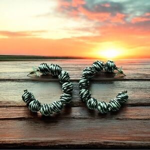 Striped Hoop Earrings